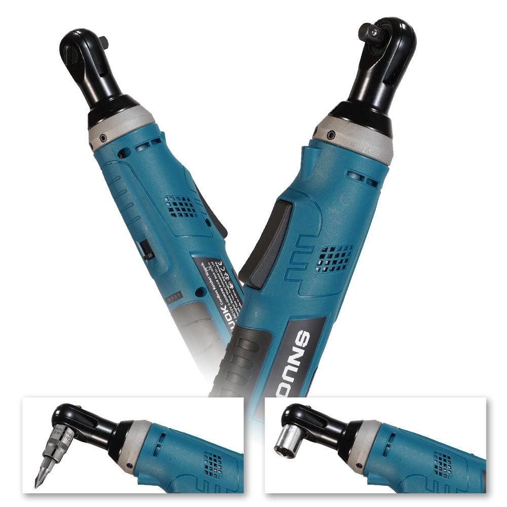 Rechargeable 90° Right Angle Electric Ratchet Wrench with Lithium Battery
