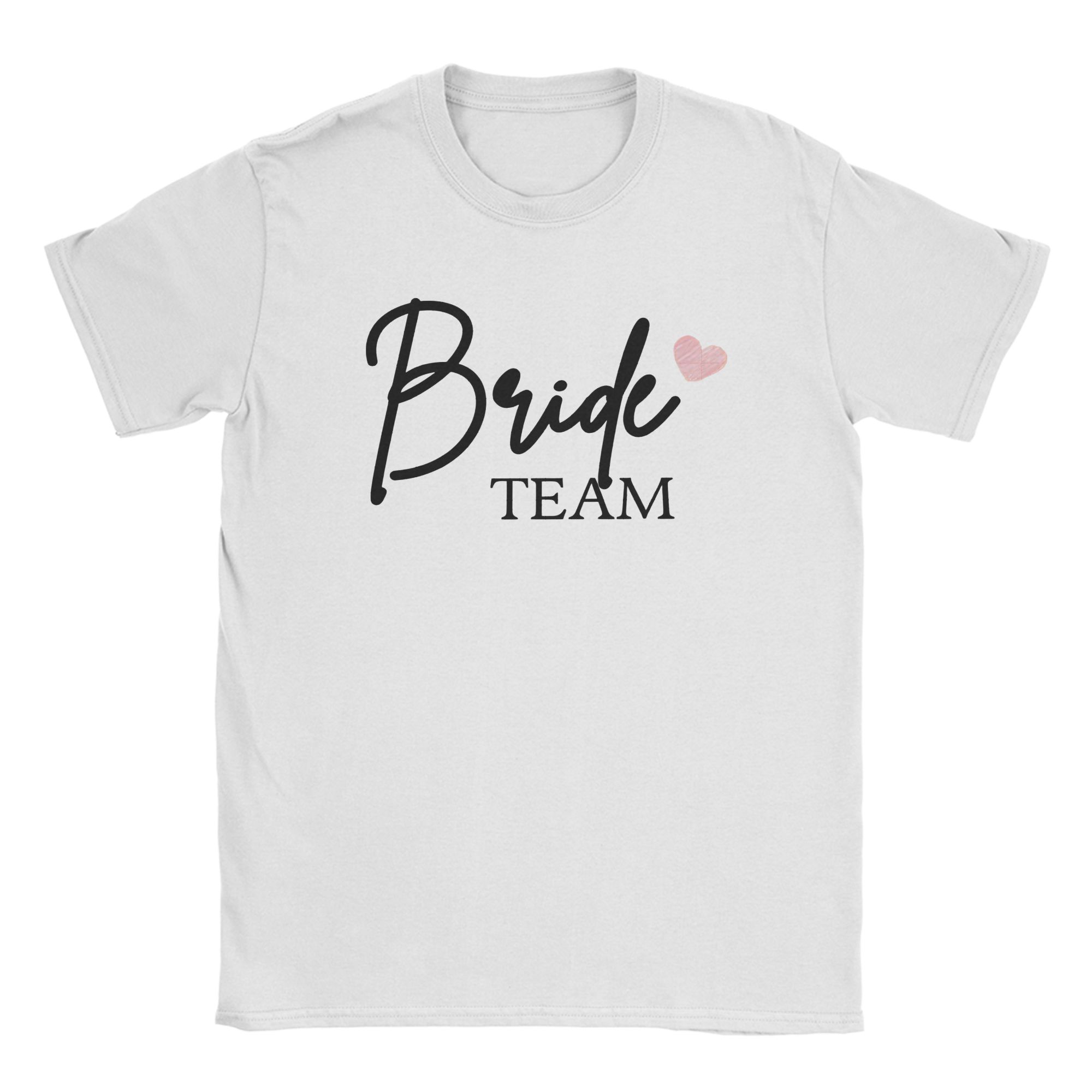

Bride Team Black T-Shirt Summer Trendy Cool T Shirts Cotton Round Neck Oversize Clothes Short-Sleeved Street Style Tops 5XL різнокольоровий