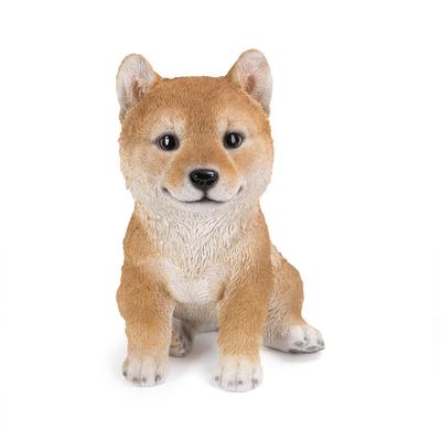 Boneco Woovia Shiba Inu XX sentado, figura, ornamento, animal, decoração de jardim, cachorro H16580 (Médio) 17,5 13,7 20,3 cm