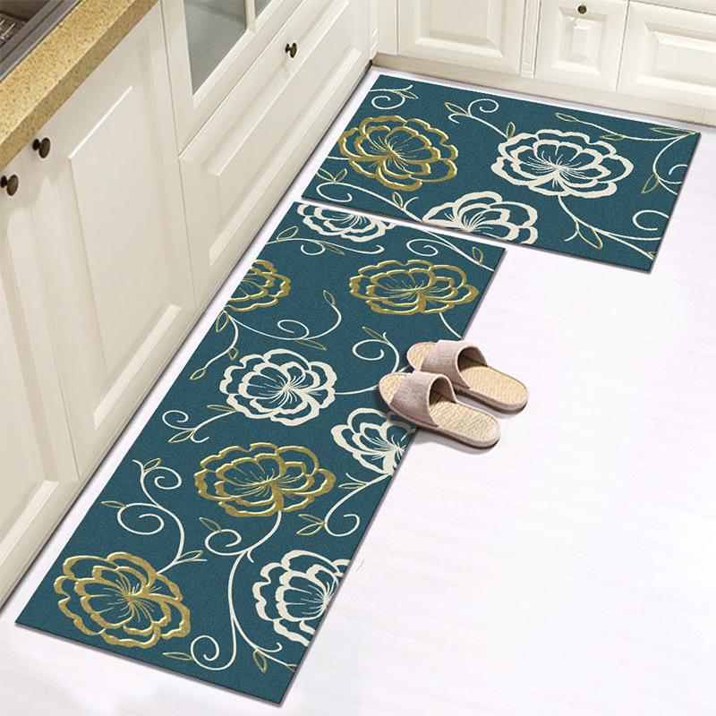 WTEMPO Kitchen Carpet Printed Carpet Thick Foot Mat Floor Mat Simple Door Mat Entrance Door Mat