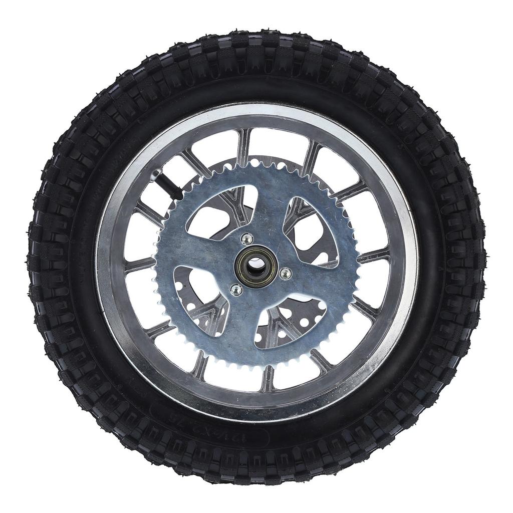 12.5x2.75in Mini Bicycle Rear Wheel AntiSkid Rubber Steel Alloy for 47cc 49cc 2 Stroke Dirt Bike