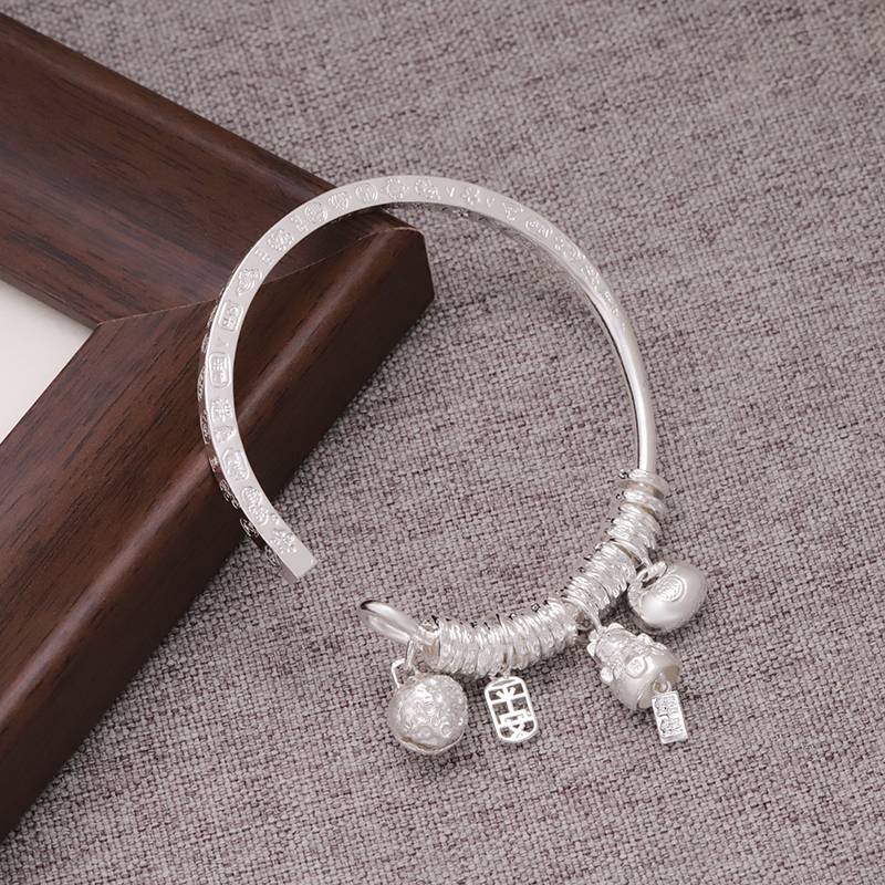 Sifang auspicious words entanglement bracelet new Chinese style Bafanglai good meaning light luxury niche bracelet jewelry