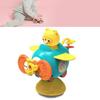 Suction Cup Rotation Toy Detachable Baby Cartoon Car Infant Rotary Top Sensory Toy for Bathing