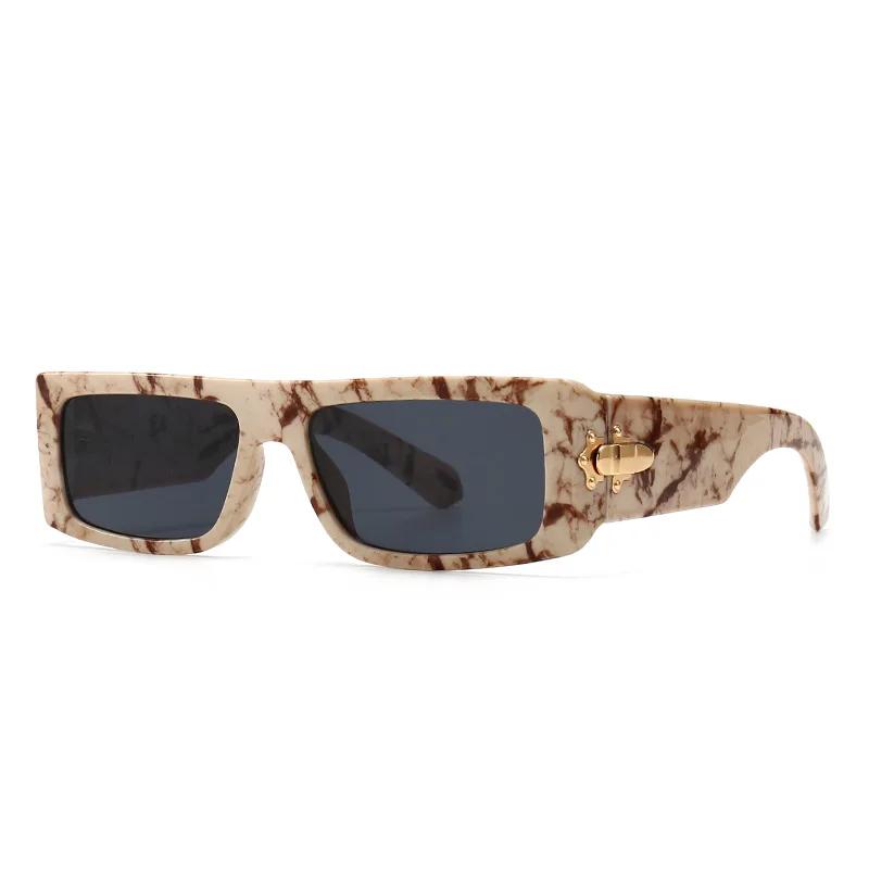 

Fashion Vintage Square Sunglasses Women Men Luxury Brand Designer Small Frame Flat Top Gradient Cool Sun Glasses UV400 Shades