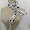 Y2K Black Polka Dot Rose Irregular Long Scarf - Sexy, Versatile Millennial Style for Bloggers