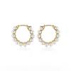 Korean Style Natural Freshwater Pearl Hoop Earrings - High-End, Simple, Small Earrings for Women