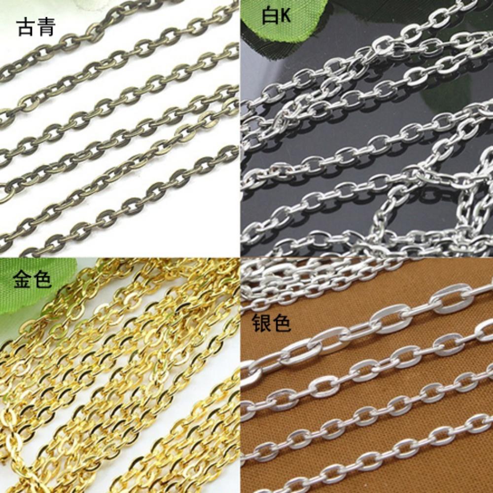 10yards 2x3/3x4mm Metal Link Chains Bulk Twisted Chains For Jewelry Making DIY Handmade Necklace Bracelet Accessories Findings