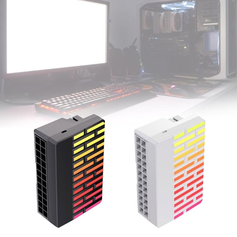 24Pin Male To Female Motherboards Power Connector Plug For 5V 3Pin ARGB Synchronized Connection Vertical Shape