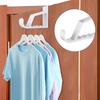 8 Pack Over The Door Hooks for Hangers - Extra Strong White Plastic Over Door Hook for Hanging Clothes, Towels Robes Hats Bag