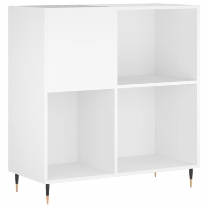VidaXL Armoire à disques blanc 84,5x38x89 cm bois d'ingénierie 831764