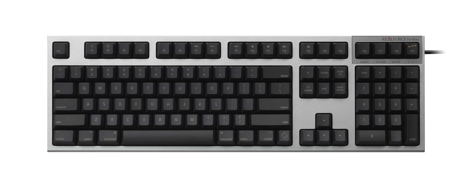 

Topre Realforce Keyboard for Mac, English, 109-key layout, APC + Quiet, AGDM03, R2SA-US3M-BK