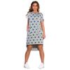 Summer Women Stars Printed Clothing Loose Fit Knee-length Casual Dress In Cotton Blend