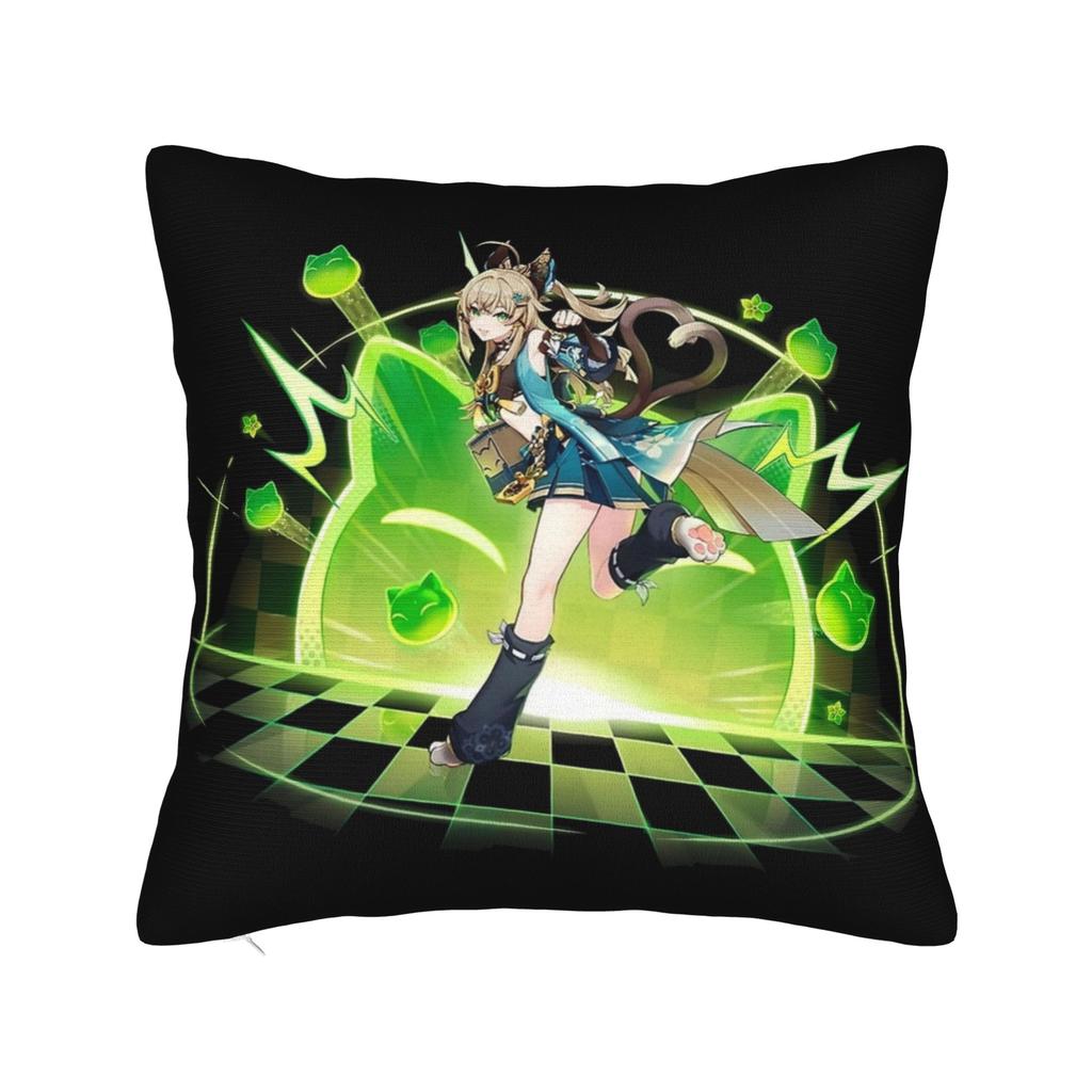 Genshin Impact Collei Wish Gacha Pillowcase Printing Polyester Cushion Cover Decorative Splash Art Throw Pillow Case Cover Home