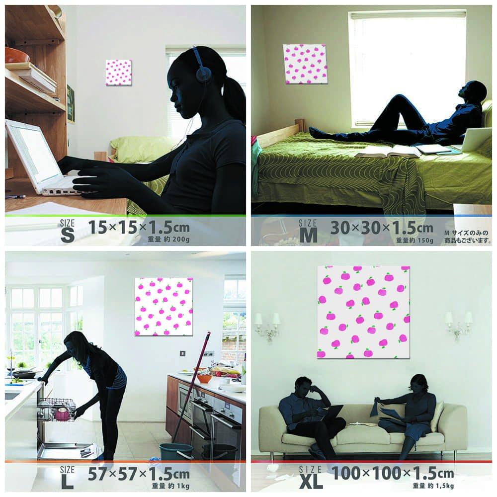 Lib Nordic Apple Art 57cm Fabric Panel Poster Made in Japan Stylish Interior Fruit Living
