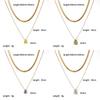No Ip Rostfritt Stål Hängande Hänge Halsband Med Flerlagerskedja För Damer Elegant Bärande
