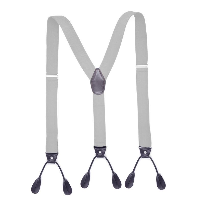 Wysokiej Jakości Elastyczne Szelki Męskie Codzienne na 6 Klipsów i Guziki