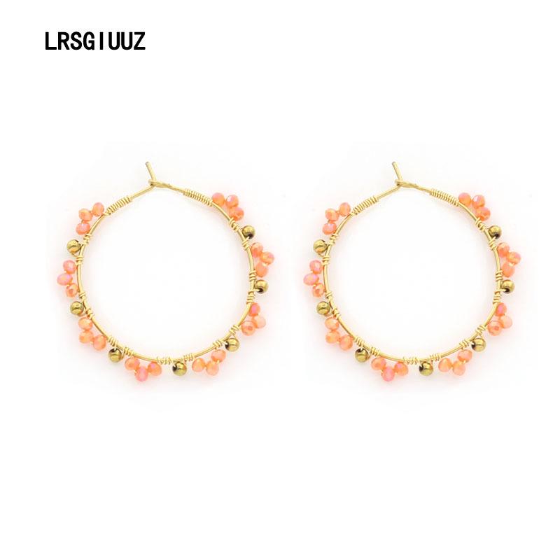 Stylish Crystal Gold-Plated Stainless Steel Earrings - Anti-Allergic, Handcrafted Street Style for Women
