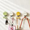 Wall Mounted Vacuum Suction Cup Double Hook No-Drilling Key Towel Hanger Hook For Bathroom Kitchen Removable Storage Hook