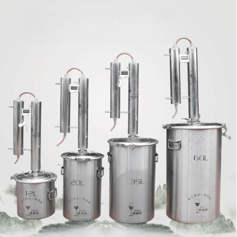 Large Capacity Copper Distiller DIY Pure Dew Essential Oil Distillation Barrel Small Household Brewing Equipment