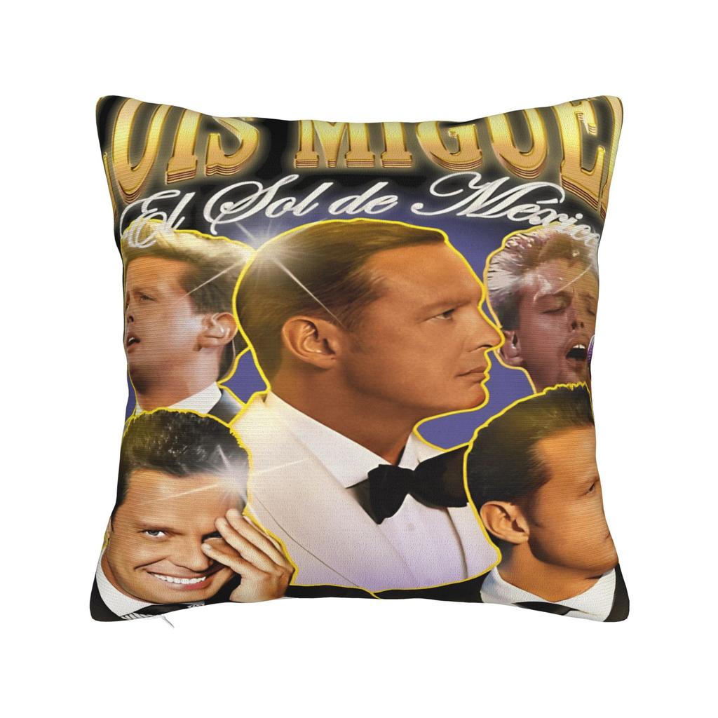Singer L-Luis M-Miguel Pillow Cover  Retro Trendy Pillow Case For Sofa Couch Bed Living Room Soft Pillowcases Birthday Present