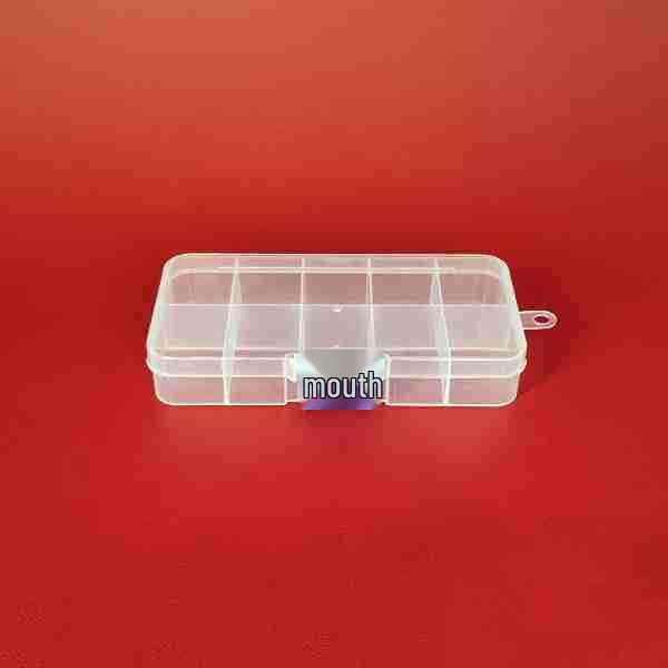 10-Compartment Multipurpose Storage Box with Lid for Cosmetics, Tools, Fishing Gear, Beading, and More