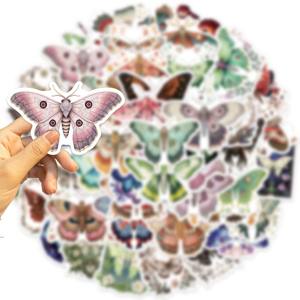 50 Colored Blender Moth Stickers Personalized Decorative Guitar Laptop Suitcase DIY Waterproof Stickers
