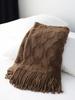 Nordic Knitted Bed Runner & Throw Blanket - Soft Fabric, Decorative Scarf for Bed or Sofa