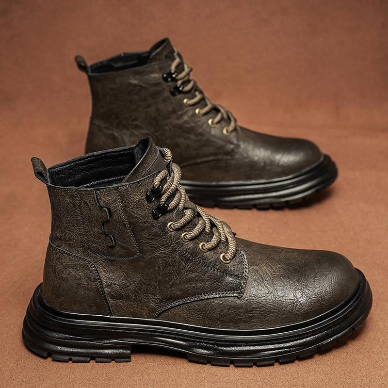 

Высококачественные мужские удобные высокие кроссовки для активного отдыха, мужские кроссовки, зимние мужские 2024 года, новые базовые ботинки, брендовые мужские ботинки для мотокросса 48 коричневый