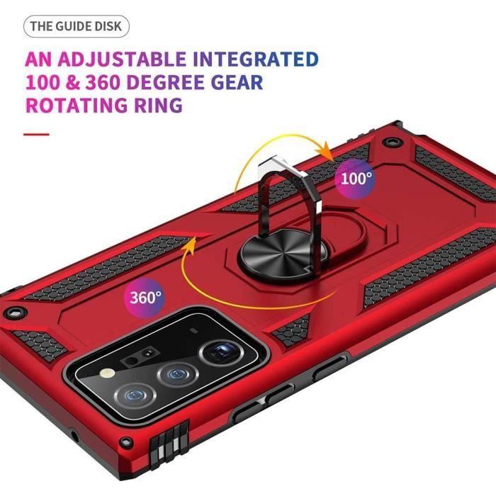 Verres Trempés avec Coque - Booling - pour Samsung Note 20 Ultra - Rouge - Anti-Rayure - Lot de 2