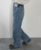 WEGO Denim Denim Long Size Type B Light Denim Women's Pants, Straight-leg Pants, Jeans, Bottoms, Pants, Simple, Casual, Stylish, Gift, Classic,