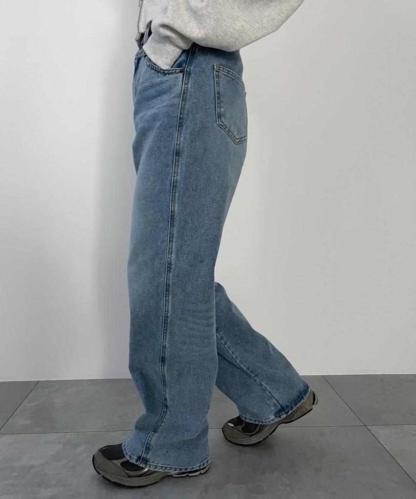 WEGO Denim Denim Long Size Type B Light Denim Women's Pants, Straight-leg Pants, Jeans, Bottoms, Pants, Simple, Casual, Stylish, Gift, Classic,
