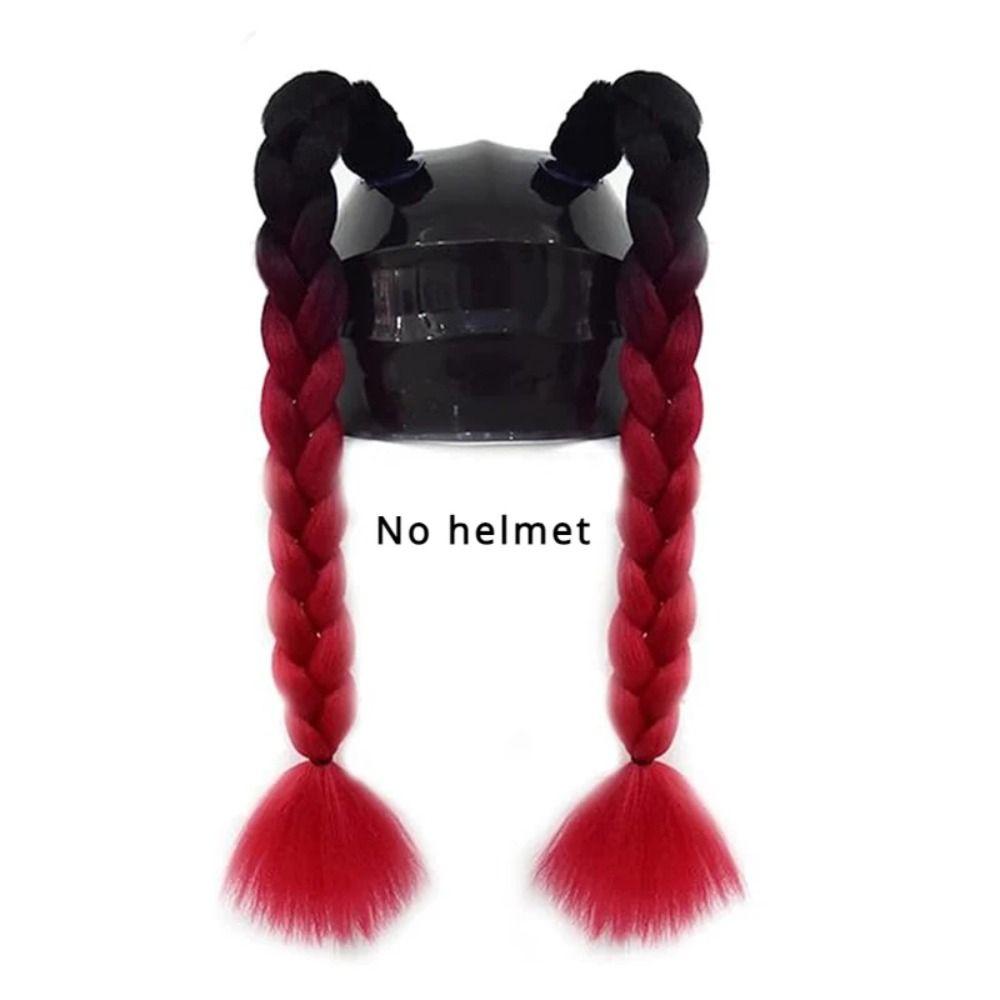 With Sucker Motorcycle Helmet Braids Colorul Twist Dual Pigtail  For Motorbike Helmets