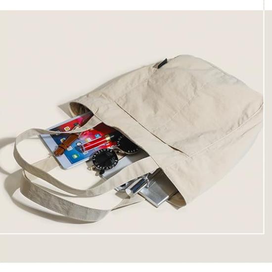 Sujpjheed Women's Canvas Tote Bag, Large Capacity, A4 Size, Lightweight, Perfect for Commuting, School, and Travel. Popular, Stylish, Large Tote Bag