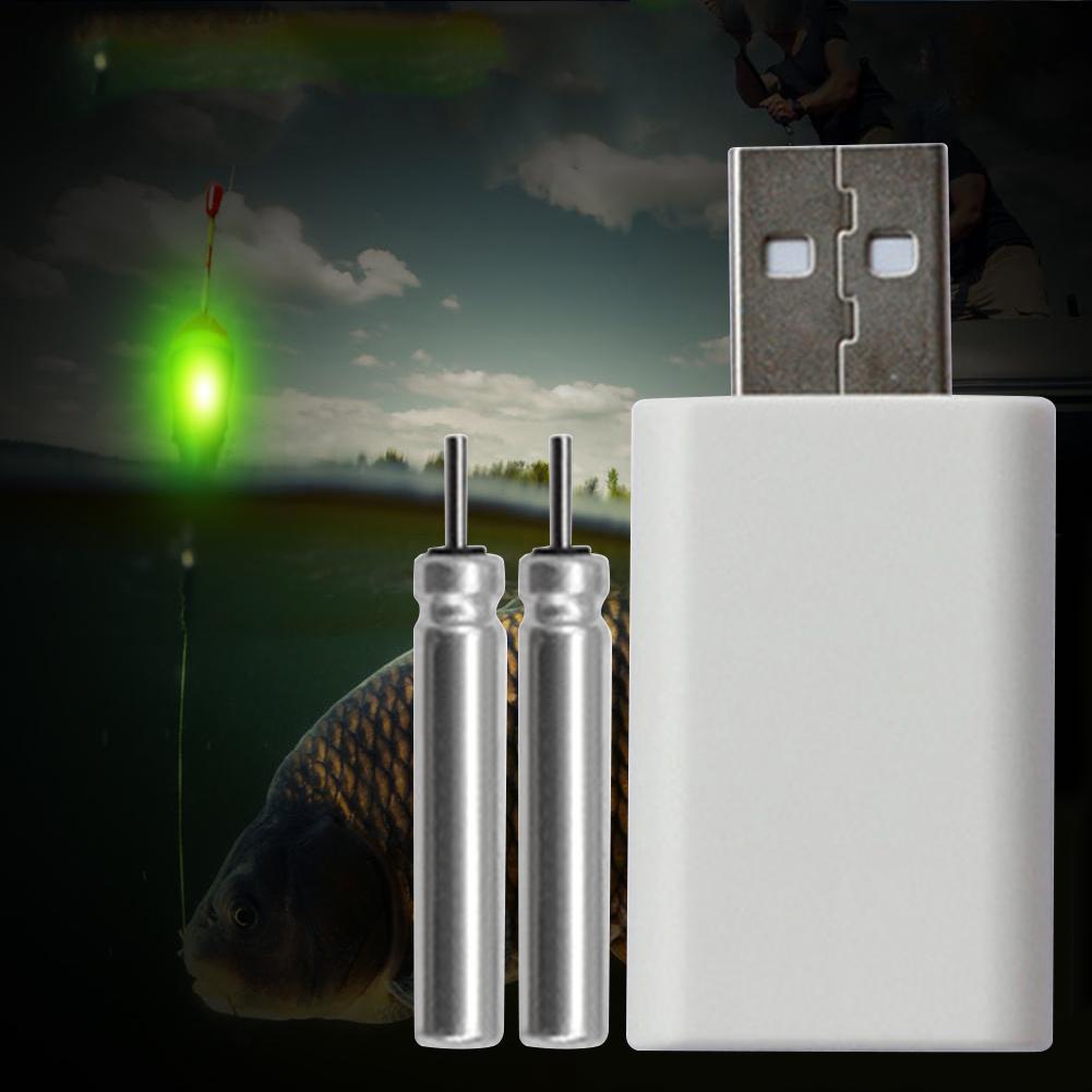 1-5 Set Night Fishing Glow Stick with USB Charger CR425 Rechargeable Night Fishing Float Electronic Float Fishing Accessories