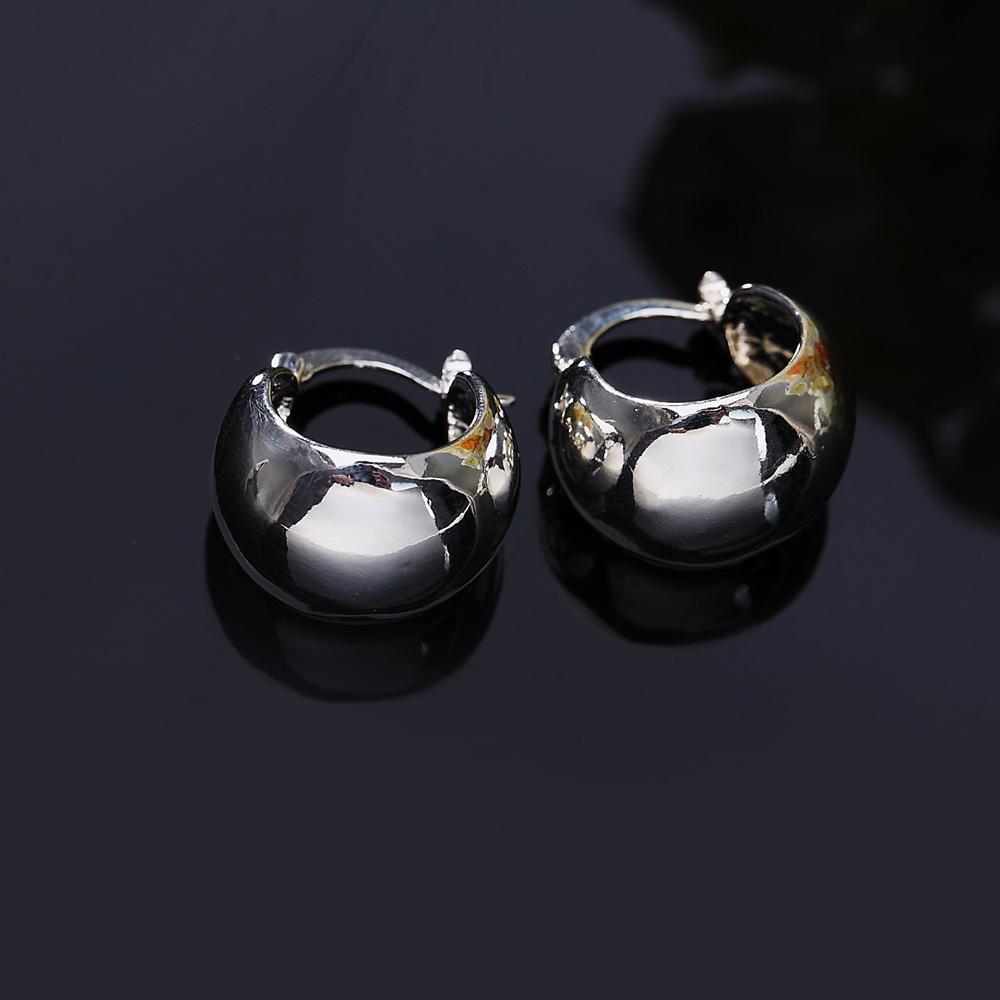High Quality 925 Sterling Silver 20MM Fine Ball Hoop Earrings For Women Wedding Charm Earrings Wife Birthday Gift Jewelry