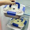 Large Capacity Fresh-keeping Box Stainless Steel with Handle Refrigerator Storage Boxes Office Portable Bento 1800ml 2500ml