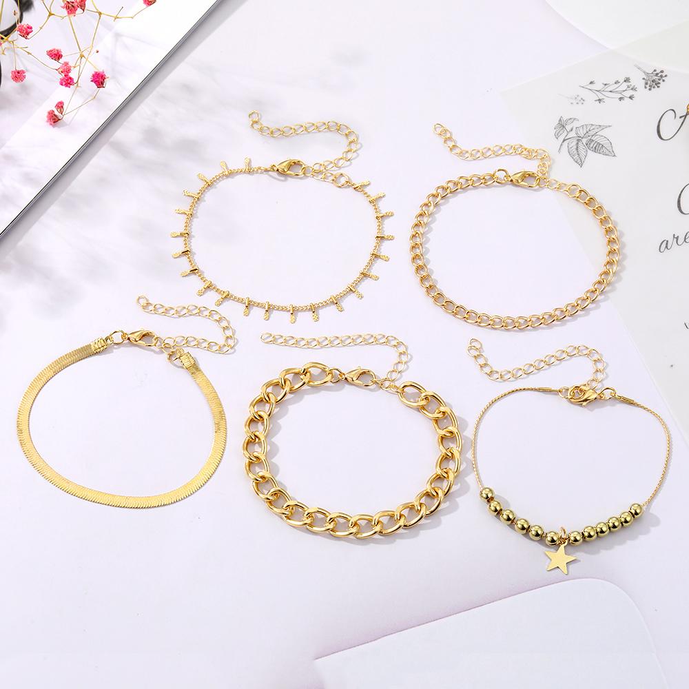 2022 Nouveau Bracelet Classique Vintage Ensemble Bracelet Bracelet Étoile Bracelet Breloque Bracelet Bracelet Cadeaux pour Dames Filles
