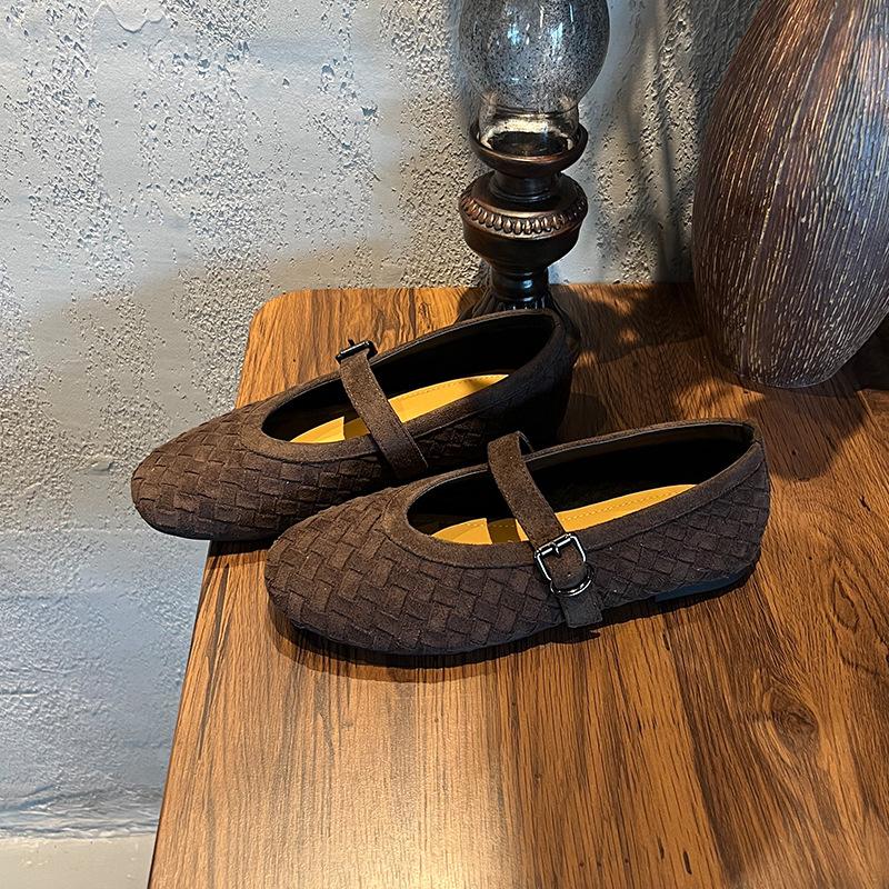 

Первый слой стелек из овчины модные одинарные туфли осень новые туфли Мэри Джейн на плоской подошве женские ретро повседневные женские туфли тренд 40 кофейный