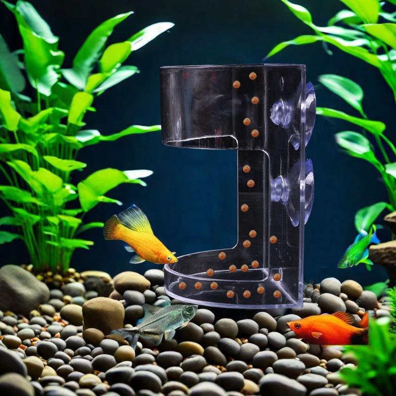 SUSU 1/3/5Pcs Floating Food Tray Feeder Aquarium Feeding Ring Fish Tank Station Circle Aquarium Accessory With Suction Cup
