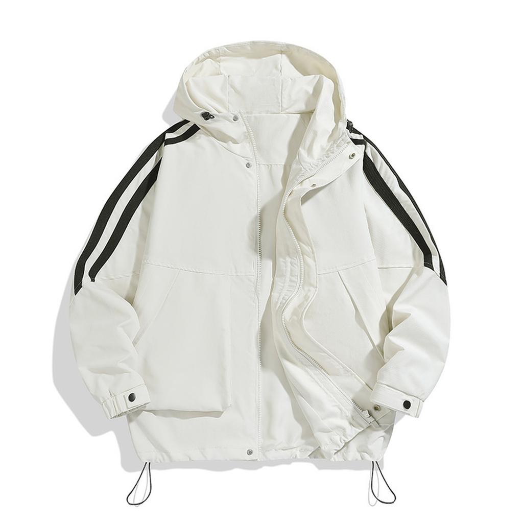 Men's Family Outdoor Leisure Sports, Hooded Ski-wear, American Loose Hooded Windbreaker Coat