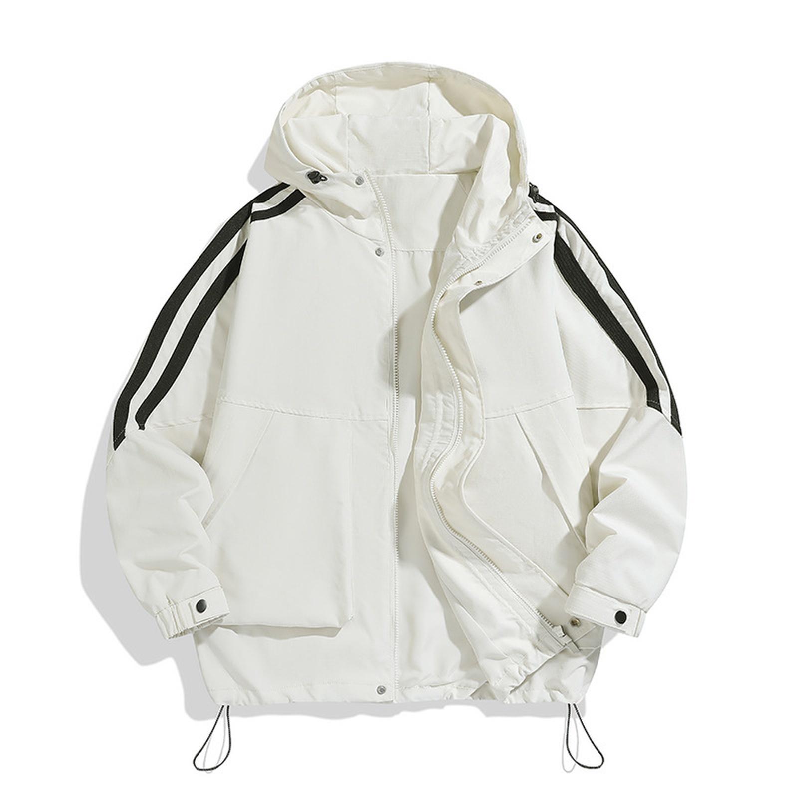 

Мужская семейная уличная спортивная одежда для отдыха, лыжный костюм с капюшоном, американское свободное пальто-ветровка с капюшоном XXL бежевый