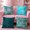 Blue Green Ocean Print Pattern Cushion Cover Pillow Case Soft Skin Friendly Fabric  Concealed Zipper