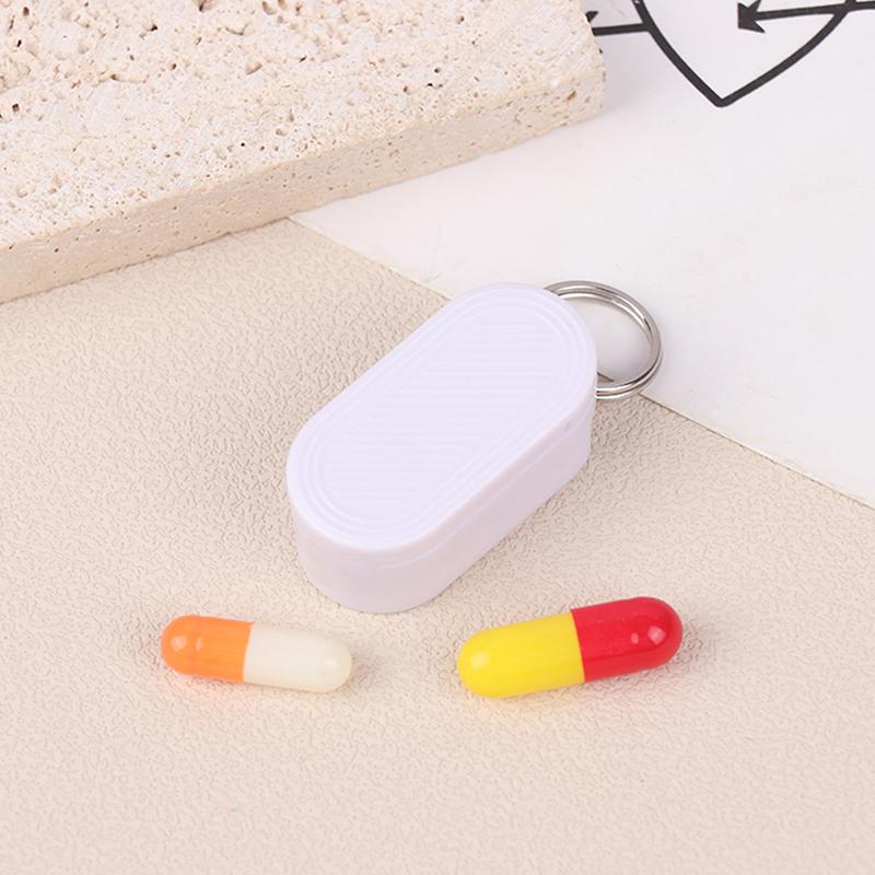 Travel Pill Case Pill Organizer Medicine Organizer Portable Mini Pill Box Keychain Pill Box Magnetic Slide To Store Pills
