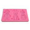 Xmas Silicone Molding Reindeer Snowman Claus Shape Non Stick Reusable Xmas Baking Moulding for Candy