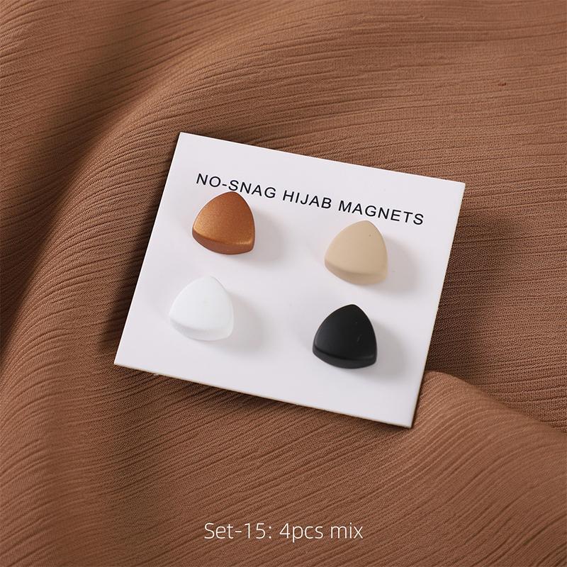 Matte Magnet Hijab Pins for Muslim Headscarf Women Scarf Magnetic Button Shawls Magnetic Brooch Ramadan Islamic Turban Fingdings