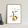 Abstract Graffiti Music Guitar Canvas Printing Pop Art Wall Poster for Music Room Decor