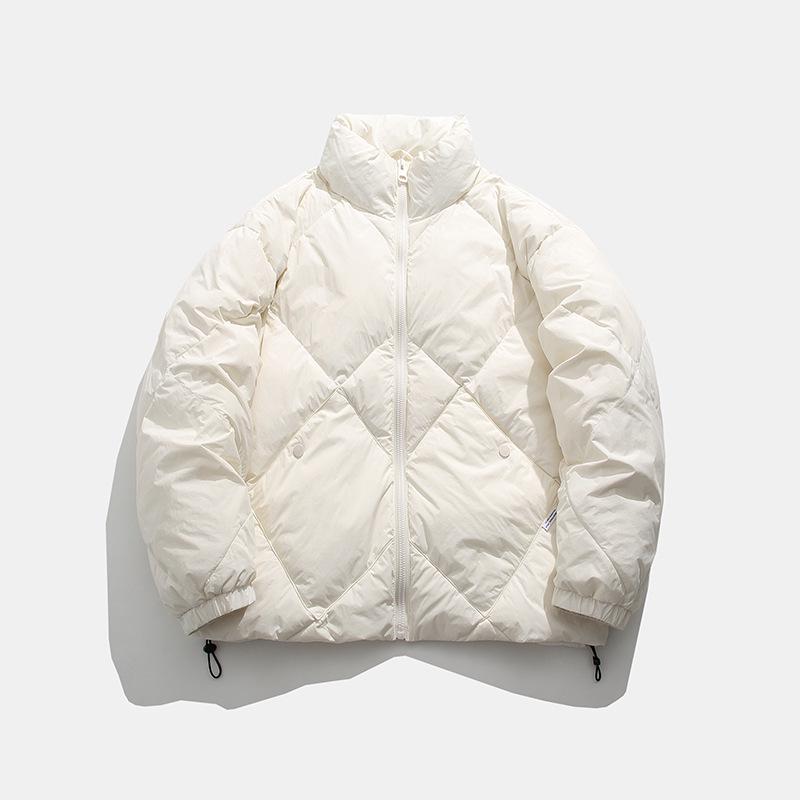 Winter 2023 Solid Color Stand Collar Down Jacket – Unisex 3D Cut, Thickened Coat