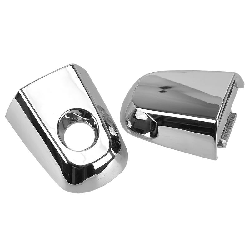 5716A065 1 Pair Exterior Door Handle Cap Cover Key Hole Chrome Plastic Fit for Mitsubishi L200 Trion Montero 2008-2015 Silver