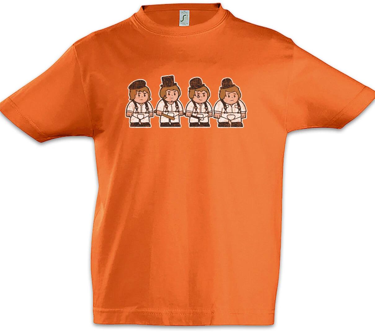 Chibi Droogs Kids Boys kids boys T-Shirt A Clockwork Alex Clockwork DeLarge Fun Orange 110