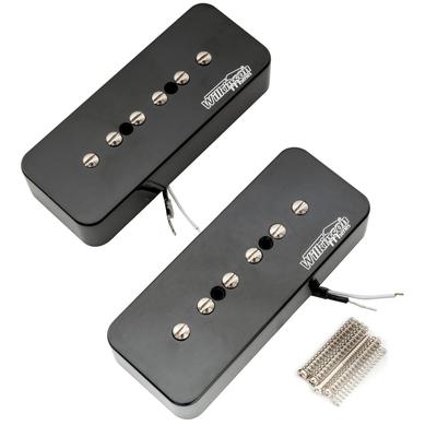 Wilkinson M Series Alnico 5 P90 Soapbar Single-Coil Pickup Set for Les Paul/SG Electric Guitars, Black (Set of 2)